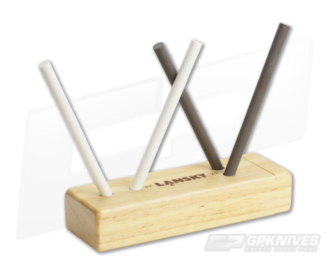 Lansky Four Rod Turn Box Knife Sharpener, 4 Ceramic Rods, LCD5D Medium/Fine  Grit