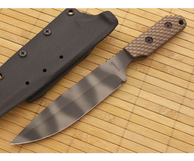 Strider LD Gunner Grip Brown G10 Handle S30V Blade For Sale