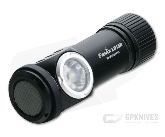 Fenix LD15RXPBK Black LED w/ 90 Degree Head Rechargeable Flashlight Light 