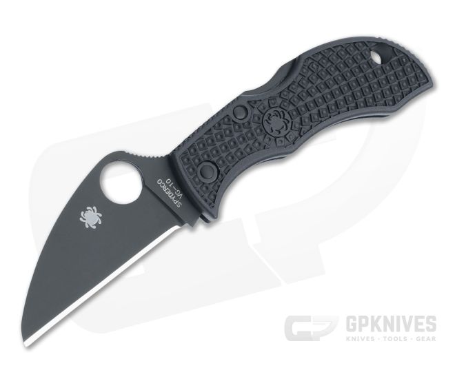 Spyderco Manbug Wharncliffe Black Plain VG10 Black FRN Back