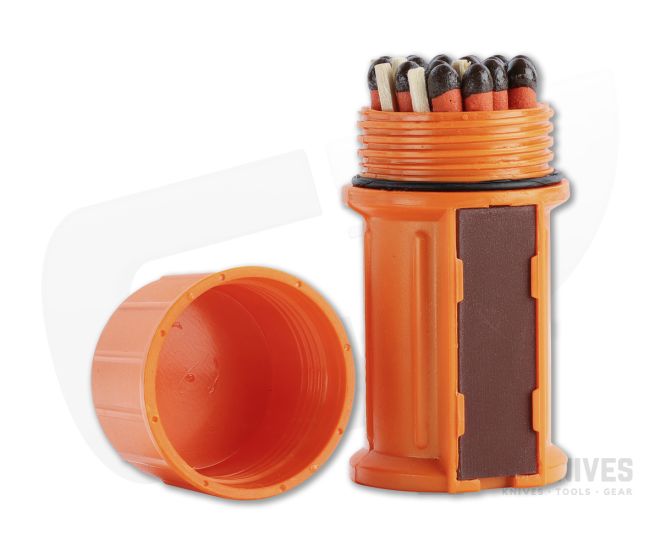 ORANGE with 25 Windproof Waterproof Matches Emergency UCO Stormproof Match Kit 