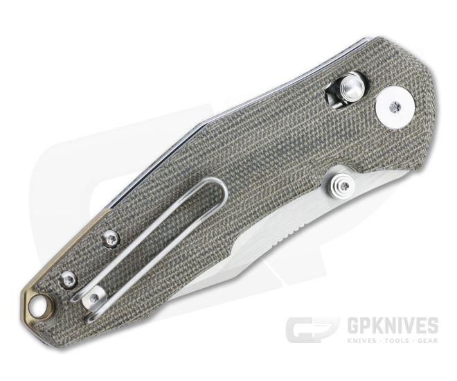 GiantMouse ACE Nazca Green Micarta Crossbar Lock Folder
