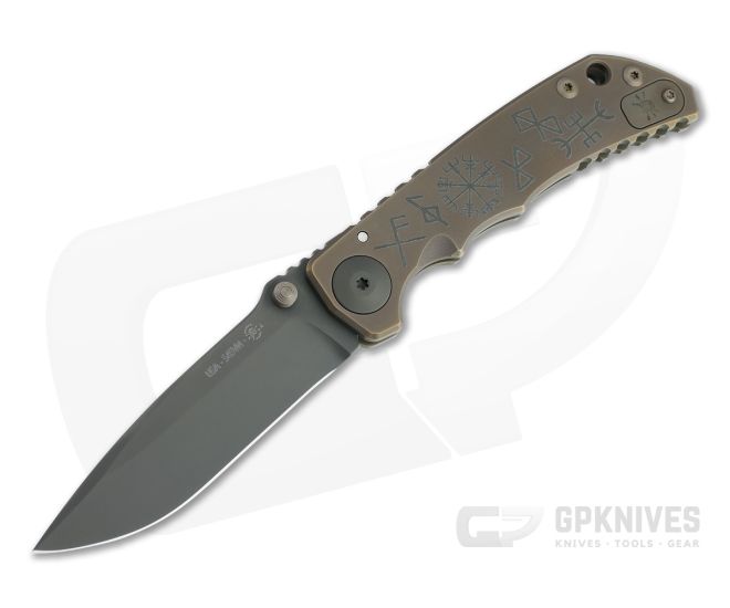 Spartan Harsey Folder Special Edition Runes and Staves Black PVD