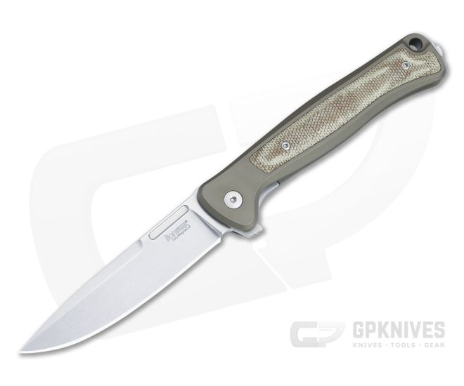 LionSteel Skinny Knife Brown Aluminum Stonewashed Blade SK01A-ES