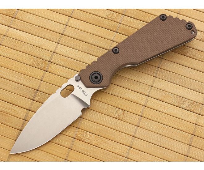 Strider Knives SnG Spear Point Flat Brown G10 Handle Stonewashed CPM