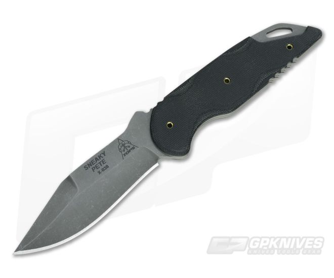 TOPS USA Sneaky Pete Acid Rain 1095 Black Micarta SP-02 TOPS USA Sneaky Pete Acid Rain 1095 Black Micarta SP-02