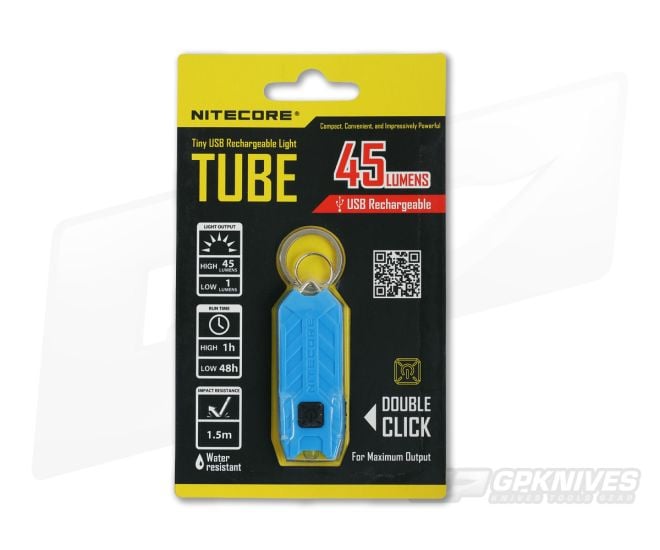 NiteCore Tube USB Rechargebale Keychain Light Azure Blue
