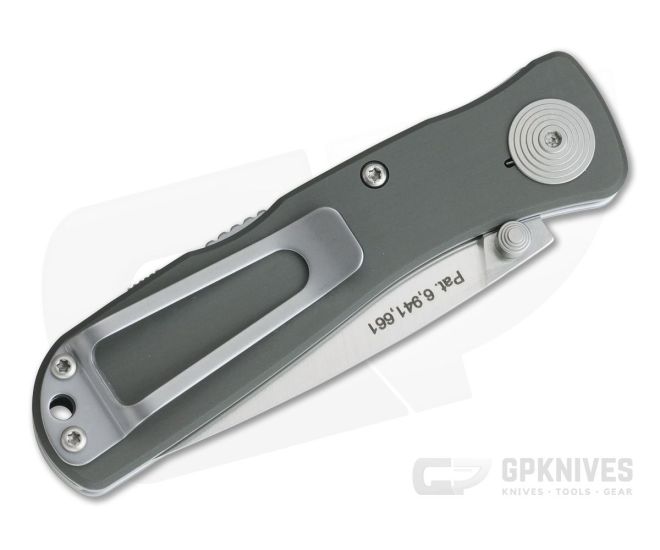 SOG Twitch II Satin AUS-8 Gray Aluminum Back Lock Assisted