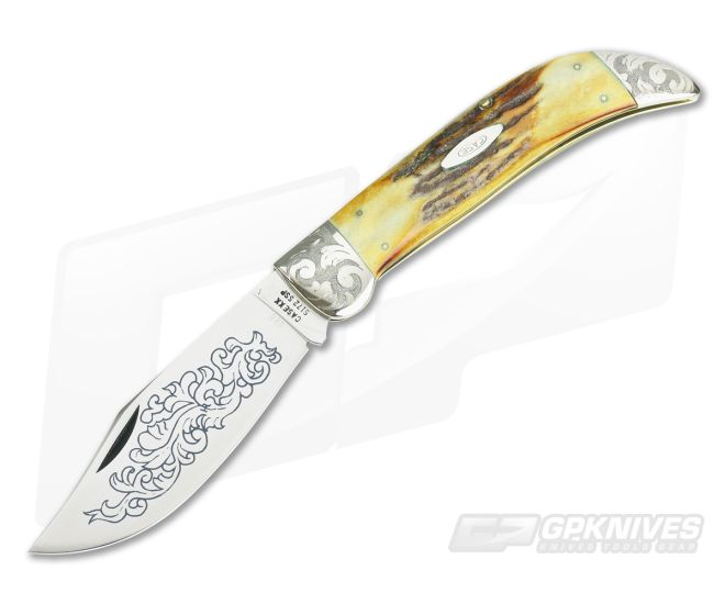 小物 Tyler Case XX U.S.A. 3 dot (1977) Blue Scroll Folding Clasp Knife