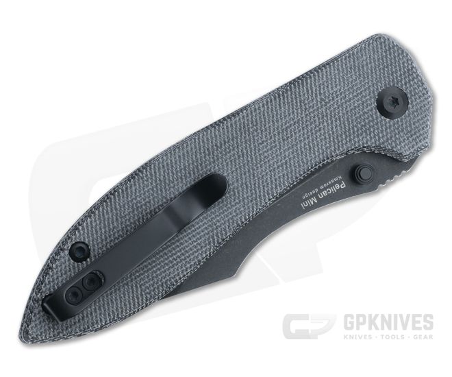 Kizer Vanguard Kmaxrom Pelican Mini Black Stonewashed N690 Black