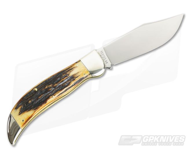 Case Classic 1993 Stag Clasp Knife with Zipper Shield