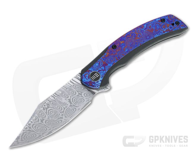 WE Knives Snick Heimskringla Damasteel Timascus Inlaid