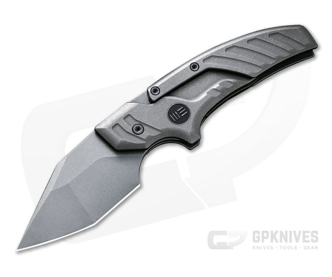 WE Knives Typhoeus Gray Stonewashed 20CV Titanium Adjustable Push