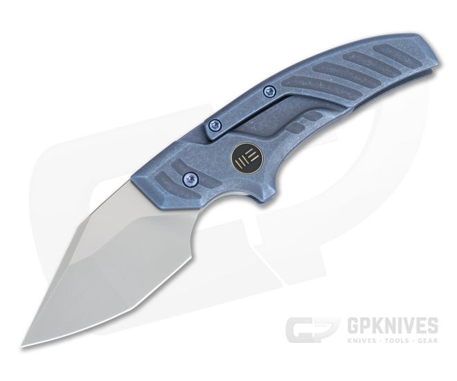 WE Knives Typhoeus Blasted 20CV Blue Stonewashed Titanium ...