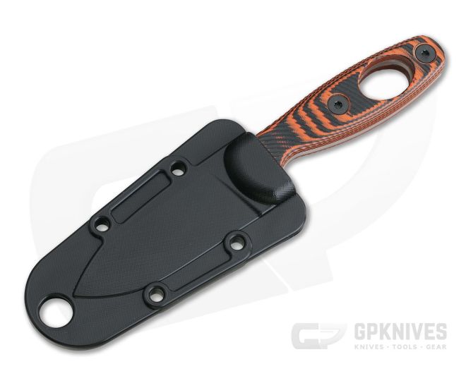 ESEE Black CANDIRU Fixed Blade Knifew/ Orange G10 Handles & Black Sheath 