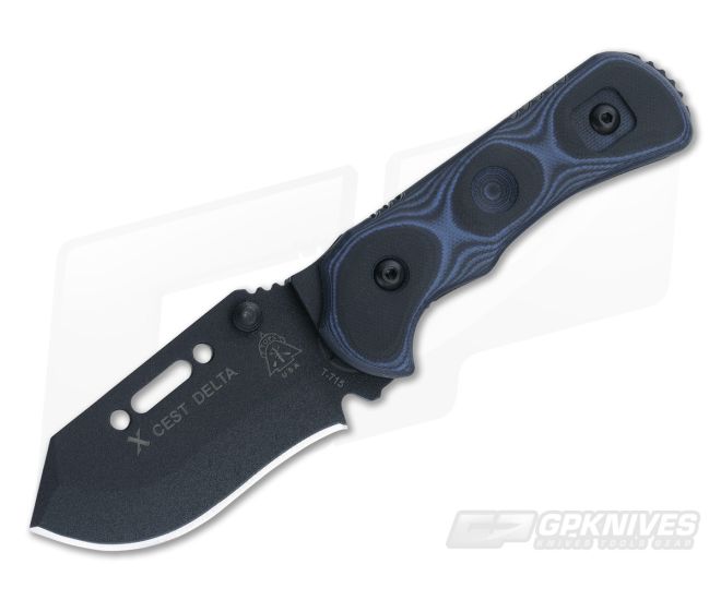TOPS XcEST Delta Folding Knife Black & Blue G for sale XCEST D