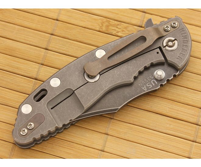Hinderer XM-18 3.5 inch DLC Bowie Flipper Gen IV Green-Black 