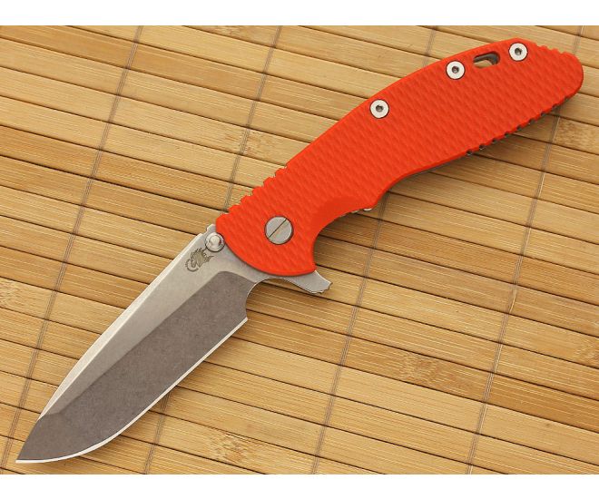 Hinderer Knives XM24 Spanto Knife Orange G10 and S35VN
