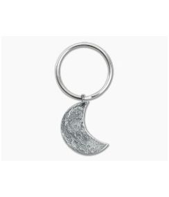 Shire Post Mint Crescent Moon Silver Keychain