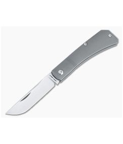 Jack Wolf Pioneer Jack Slip Joint Smooth Titanium Satin S90V Drop Point PIONE-01-TI-SMOOTH