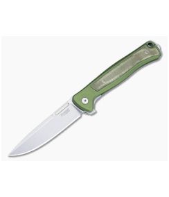 LionSteel Skinny Green Aluminum Stonewashed Blade SK01A-GS