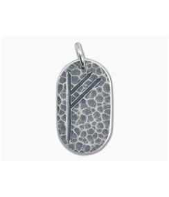Shire Post Mint Fehu Silver Rune Pendant