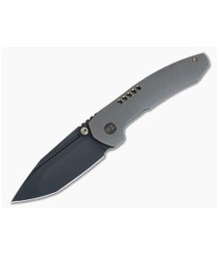 WE Knives Trogon Black Stonewashed 20CV Blade with Fuller Bronze Titanium Frame Lock Folder WE22002-2