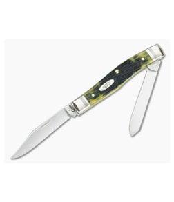Case Mini Moose Crandall Olive Green Jigged Bone 22542 Knife For Sale