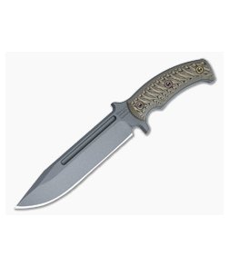 幻 Braun AG typ:4963 ジャンク品 RMJ Tactical Combat Africa Fixed Blade with Hyena Brown G10 Handle