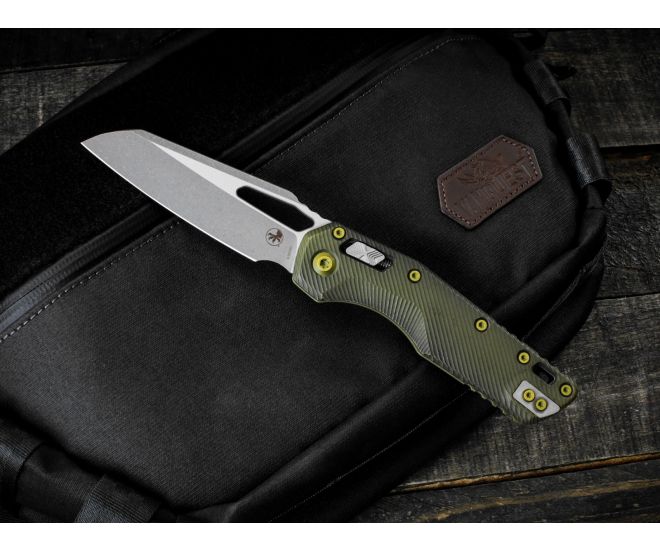 Microtech MSI S/E - Distressed Grenade Green Handle - Apocalyptic
