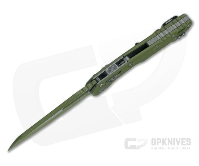 Microtech MSI S/E - Green Polymer - Bazooka Green Blade