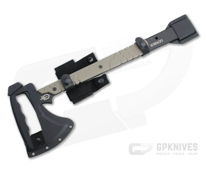 Gerber Tactical Downrange Tomahawk Black Cerakote 420HC Tan G10