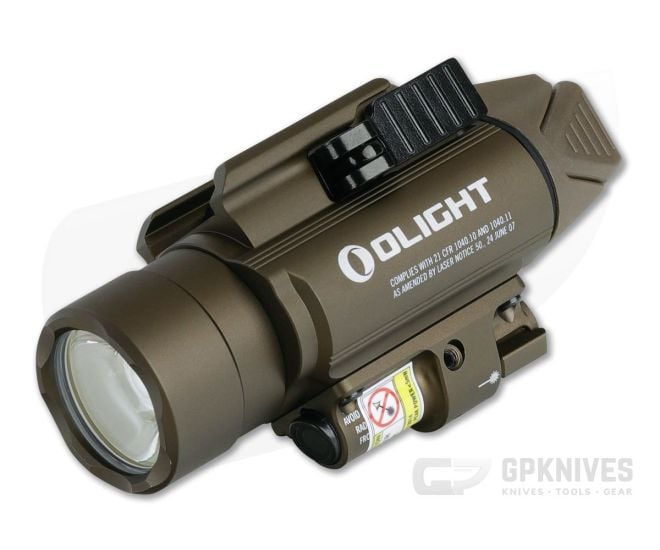 Olight Baldr Pro Desert Tan 1350 Lumen LED with Green Laser