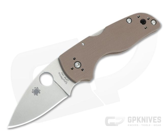 わかlil Lil' Native® Mid Back Lock Brown G-10 CPM® 15V® Sprint Run® – Spyderco