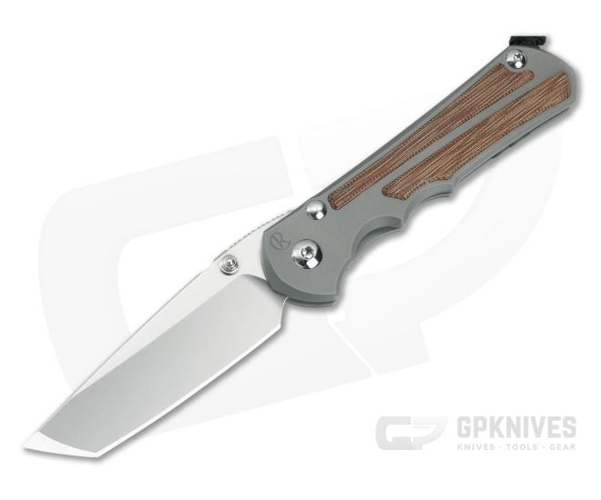 Chris Reeve Large Inkosi Tanto - Natural Micarta - Glass Blasted