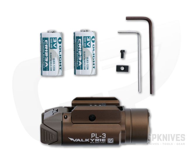 Lampe torche Olight PL-3R Valkyrie noire pour armes - 1500 lumens