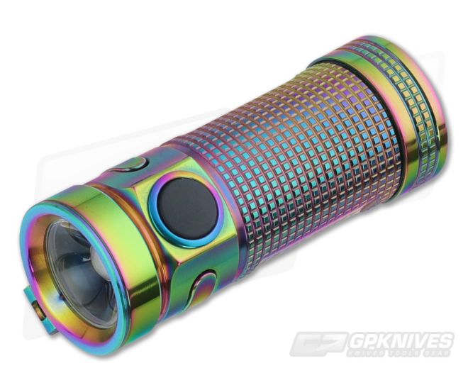 Olight S Mini Baton Rainbow PVD Coated Titanium LED Flashlight