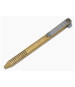 Maverick Customs Flipper Universal Pen Ringed Brass Tumbled Finish Timascus Flipper EDC Pen - MAV-001 1