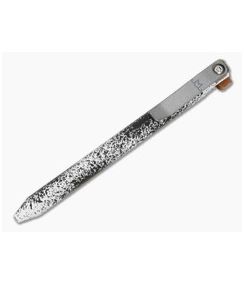 Maverick Customs Flipper Universal Pen Smooth Cerakote Aluminum White over Black Splatter Finish Butterscotch Micarta Flipper EDC Pen - MAV-006 1