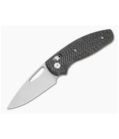 TRM Bulldog Rev B Carbon Fiber Lizard Skin 3D Contoured Magnacut Folding Knife (2.95") - TRM-007 1