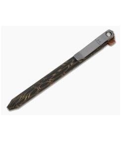Maverick Customs Flipper Universal Pen Smooth Cerakote Aluminum Gold Laser Engraved Finish Butterscotch Micarta Flipper EDC Pen - MAV-008 1