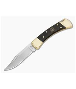 Buck 110 Folding Hunter USA 250th Anniversary Semiquincentennial Ebony and Brass 420HC Lockback Folding Knife (3.75") 0110BRSUSA1 - BU-0110BRSUSA1-B 1