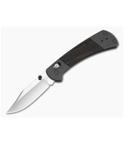 Buck 112 Ranger Crossbar Lock Clip Point Macassar Ebony Dark Gray Aluminum MagnaCut Satin Folding Knife (3.00" Blade) 0112BRS18 - BU-0112BRS18 1