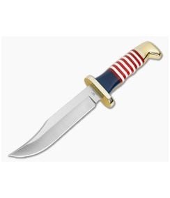 Buck 119 Special USA 250th Anniversary Semiquincentennial Red White Blue Acrylic 420HC Fixed Blade Knife (5.88") 0119MCSUSA - BU-0119MCSUSA-B 1