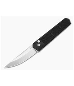 Boker Plus Kwaiken Grip Auto Burnley D2 Satin Black Aluminum Automatic Knife (3.35" Blade) 01BO473 - BO-01BO473 1