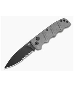 Boker Kalashnikov Drop Point Grey Aluminum D2 Black Partially Serrated Automatic Knife (3.35" Blade) 01BP0147 - BO-01BP0147 1