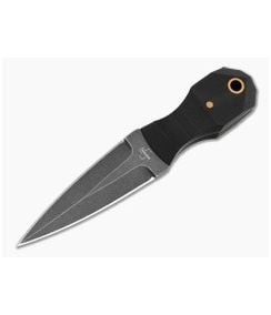 Boker Plus Pocket Rocket Dagger Black G10 D2 Black Stonewash Fixed Blade Knife (2.76" Blade) 02BP0002 - BO-02BP0002 1