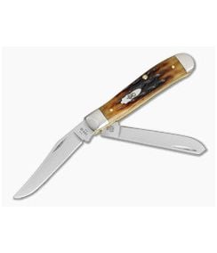 Case Mini Trapper Dark Molasses Bone Kinfolks Jig Pocket Knife (3.50" Closed) 12771 - CA-12771 1