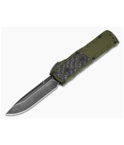 Guardian Tactical Apex OD Green Aluminum Frag Carbon Fiber Inlay MagnaMax Dark Stonewash OTF Automatic Knife (3.44" Blade) 152611-ODG - GT-152611-ODG 1