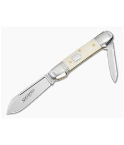 Great Eastern Cutlery Northfield #16 Canoe Ivory Linen Micarta 1095 Carbon Steel Two-Blade Pocket Knife (3.50" Closed) 162226 - GEC-162226-ILM 1